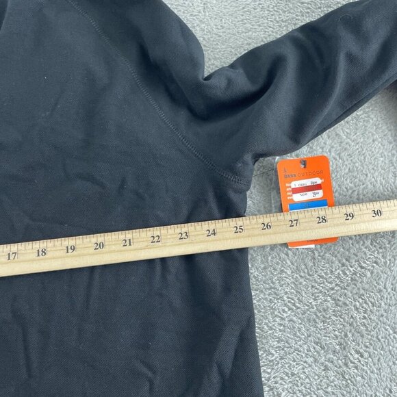 Bass Outdoor Hiker Henley Shirt XL Black Beauty Long Sleeve Cotton NWT 4216 - Picture 3 of 11